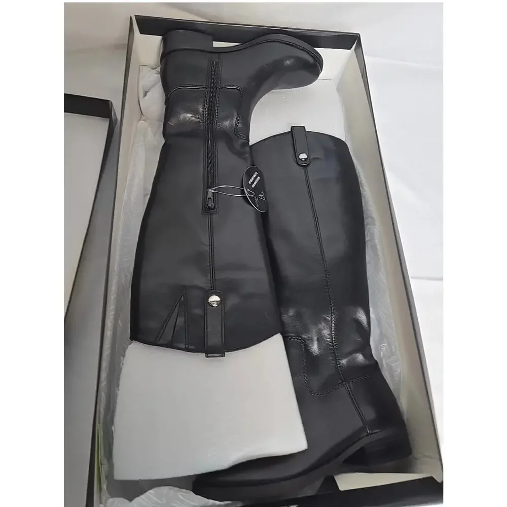 NEW I.N.C. International Concepts Fawne Wide-Calf Leather Knee High Boots 8M